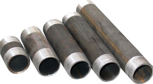 1/2" x 160 mm svart nippelrør