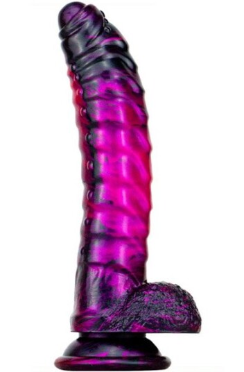 Metallic Fantasy Dildo Gasix Purple/Black 20,5 cm