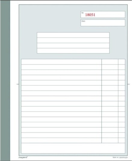 Mayland Duplikatbok 50 Ark 148 X 200 Mm Dublett Blåpapirkopi Nummerert