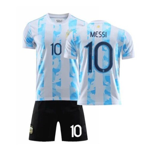 Argentina Fotballdrakt 2021 Maradona Nr. 10 Messi Hjemme og Borte drakt Treningsdrakt Fotballsett Menn No socks size 10 Children's size 28