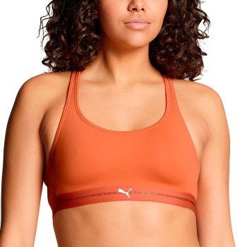 Puma BH Crossback Padded Sporty Top Oransje polyamid X-Small Dame