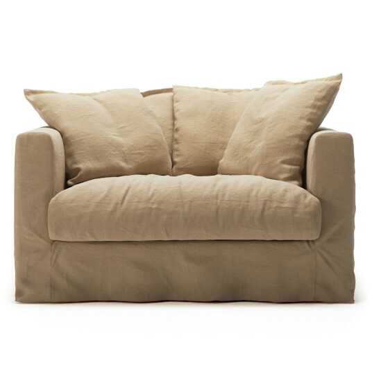 Decotique Le Grand Air Love Seat Lin Desert Sand