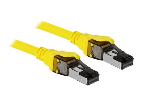 Delock Cat8 2m RJ-45 Nettverkskabel Gul