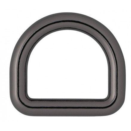Infinity Hearts D ring Messing Gunmetal 19x19mm 5 stk 