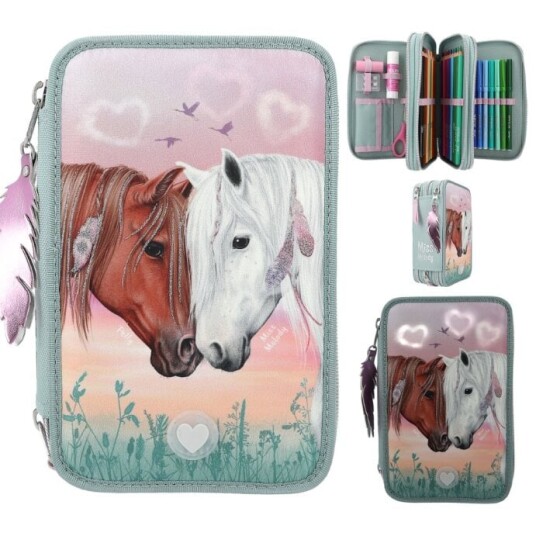 Miss Melody Triple Pencil Case Hearts LED 0411774 Miss Melody Triple Pencil Case Hearts LED 0411774