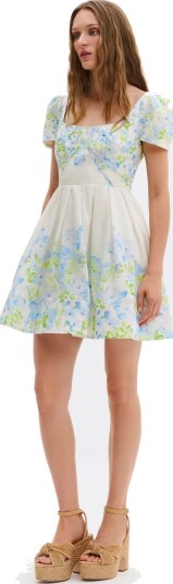 Malina Vanda Pouf Sleeve Mini Dress Cream 42 Malina Vanda Pouf Sleeve Mini Dress Cream 42
