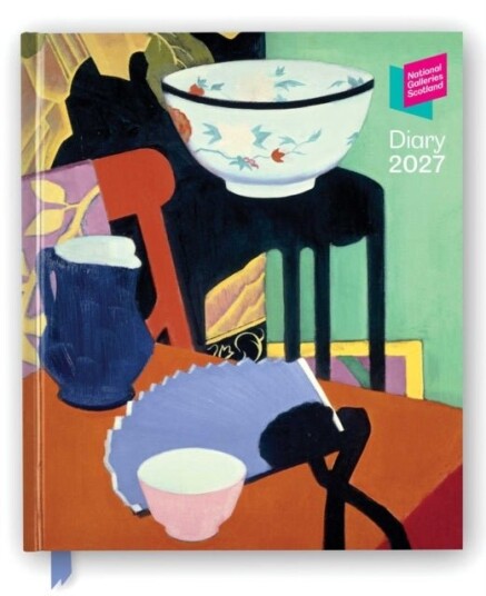 National Galleries of Scotland 2027 Desk Diary Planner Week to View Illustrated throughout