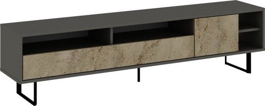 Gazali TV-benk 180 cm - Grå/Travertin Gazali TV-benk 180 cm - Grå/Travertin