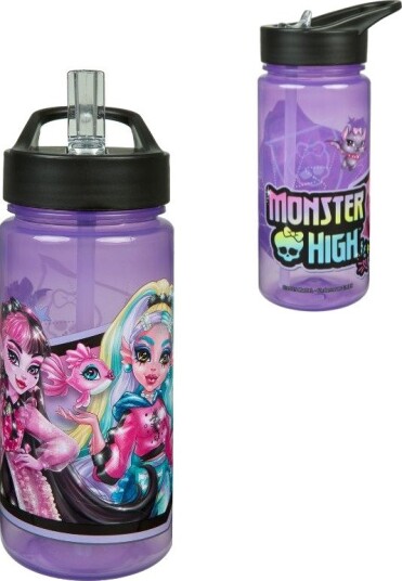 Monster High Drikkeflaske 500ml Med Integrert Sugerør