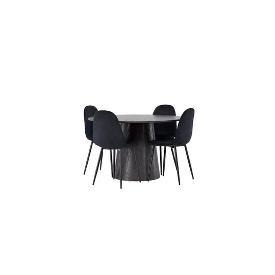 Venture Home Spisegruppe Venture Home Lanzo Ø120 cm med 4 stk Polar Stoler GR23487