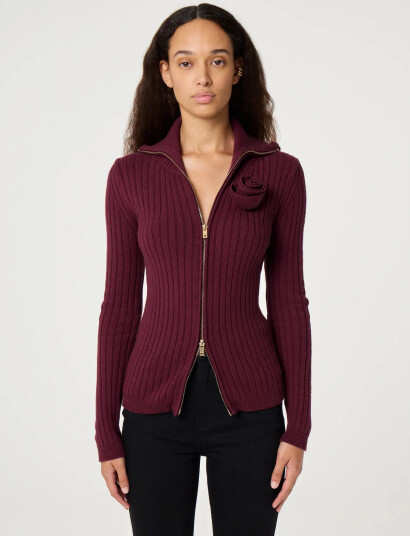 Fabienne Chapot Vesta Cardigan - Burgundy - M