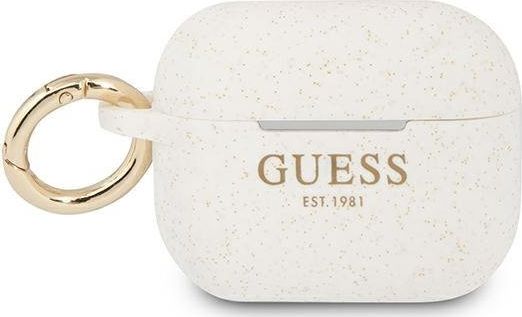 Guess Guapsggeh Airpods Pro-Deksel Biły/Hvit Silikonglitter Guess Guapsggeh Airpods Pro-Deksel Biły/Hvit Silikonglitter