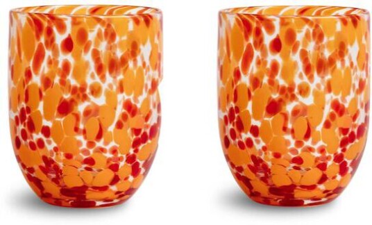Byon Messy glass 30 cl 2-pk Rød-oransje