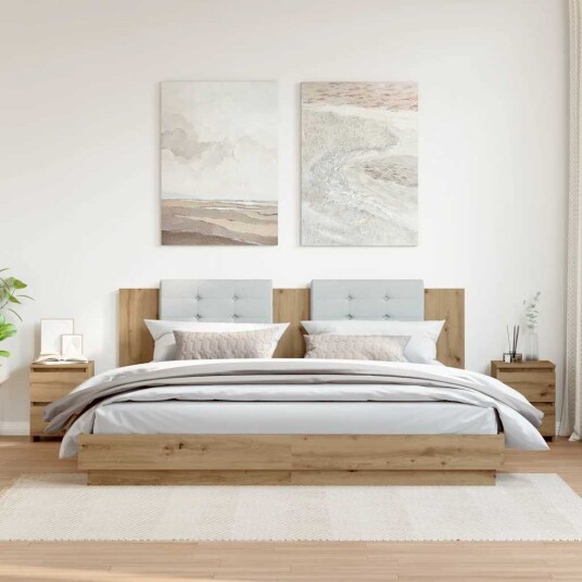  Nattbord 2 stk artisan eik 30x30x40 cm konstruert tre 8721158434449