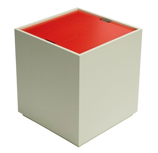 Hübsch Vault Sidebord/oppbevaringsboks Lys Grønn/ Rød
