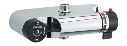 Damixa Termostatbatteri Kar/Bruser med Sort Håndtak Damixa Termostatbatteri Kar/Bruser med Sort Håndtak