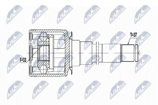 Nty Drivknute drivaksel NTY NPW ME 054