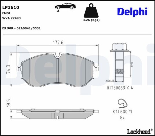 DELPHI LP3610 Bremseklosser