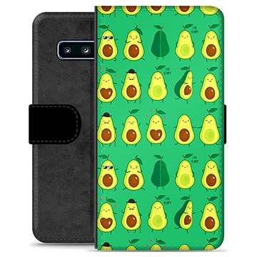 Samsung Galaxy S10+ Premium Lommebok-deksel Avokadomønster