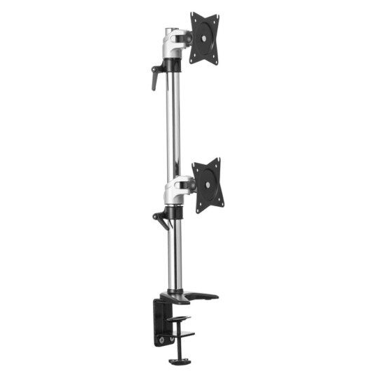 Plexgear Bordsfeste med 2 armer for skjermer på 15 27"