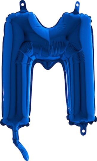 Ballongkungen Bokstavballong Mini Blå Bokstav M 14320B