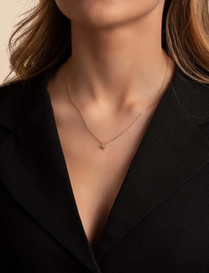 SNÖ of Sweden Stellaris Pendant Neck 42 G/Clear   42 Cm   Gold   ONE SIZE 42 cm
