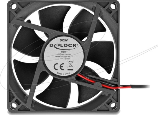 Delock Kabinettvifte Axial 80mm Svart Delock Kabinettvifte Axial 80mm Svart