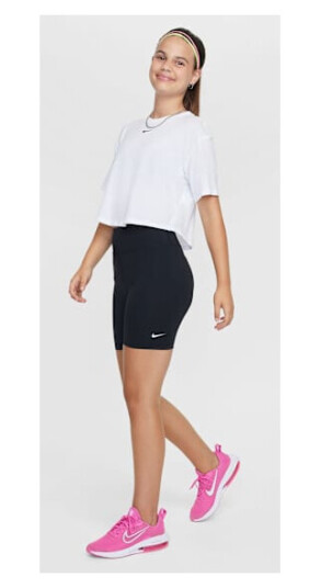 Nike Dri-FIT One 5" Bike Shorts Jente Black/White L 12-13 Nike Dri-FIT One 5" Bike Shorts Jente Black/White L 12-13