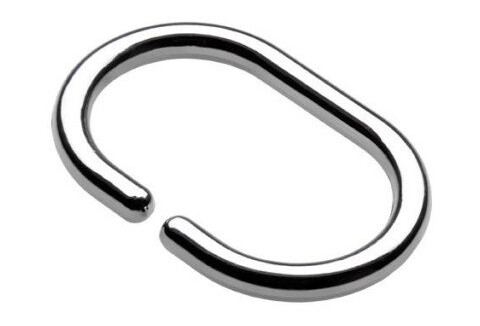 Hefe ringe til dusjforheng, 12 stk., krom Hefe ringe til dusjforheng, 12 stk., krom