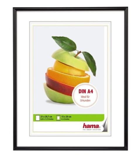 Hama 00061626, Enkel Bilderamme, Isopor, Sølv, 15 X 20 Cm, 210 Mm, 297 Mm