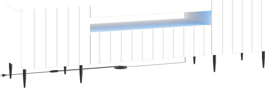 vidaXL LED TV skap Hvit Konstruert tre