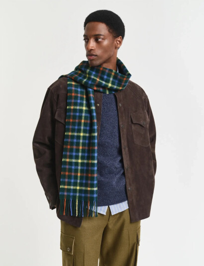 GANT Wool Checked Scarf   Multi/patterned   