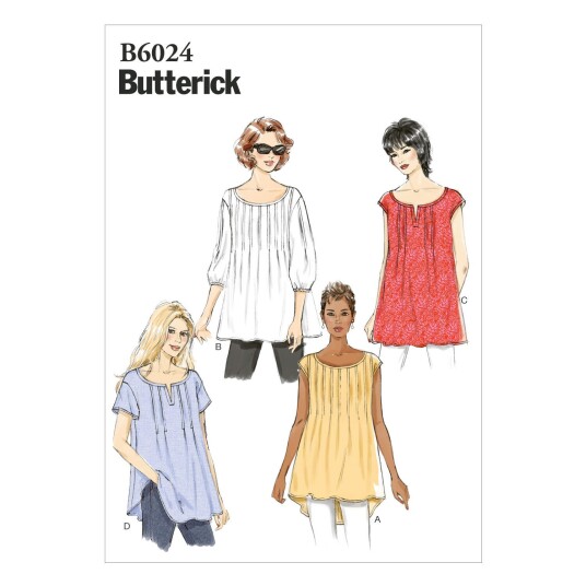 Butterick 6024- Topp Y (XS-S-M)