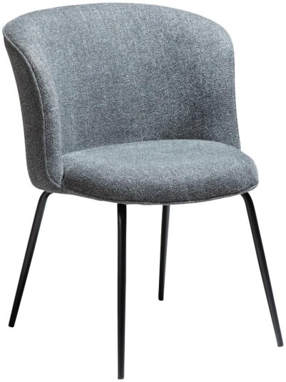 Bliss Dan Form spisestuestoler bouclé mørkegrå.