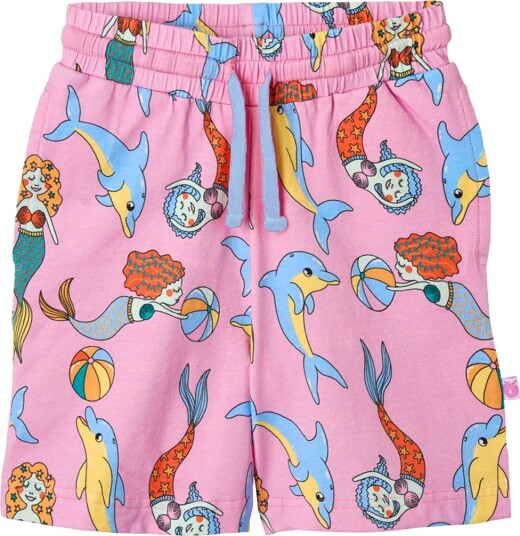 Småfolk Shorts Rosa Lavender m. Havfruer Og delfiner Småfolk 3 4 år 98 104 Shorts