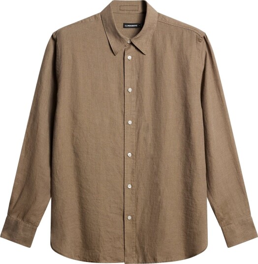 J.Lindeberg Linen Melange Shirt Nutmeg