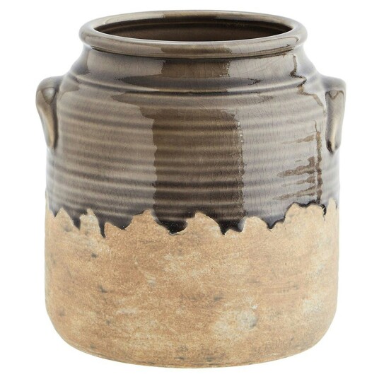 Madam Stoltz Vase 19,5x20 cm Grå / Naturlig