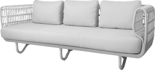 Cane-line, Nest 3-seters sofa Hvit Inkl. puter