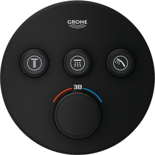 Grohe Grohtherm SmartControl dusjbatteri, phantom black