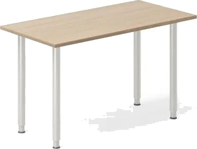 Skrivebord Dna, Eg 1200X600mm I-Ben/Alugrå