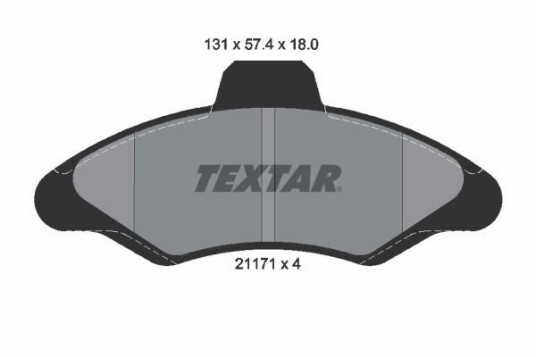Bremseklosser TEXTAR 2117105 Bremseklosser TEXTAR 2117105