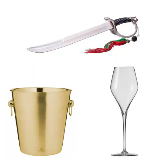 Diverse Startsett med champagnesabel
