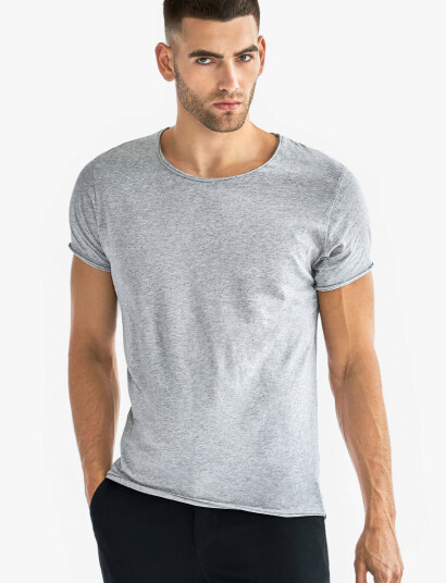 Bread & Boxers Crew-Neck Relaxed T-Shirt - Grey - XL