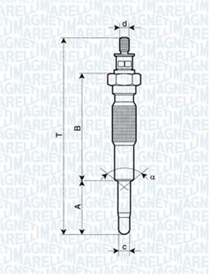 Glødeplugg MAGNETI MARELLI 062900063304 Glødeplugg MAGNETI MARELLI 062900063304
