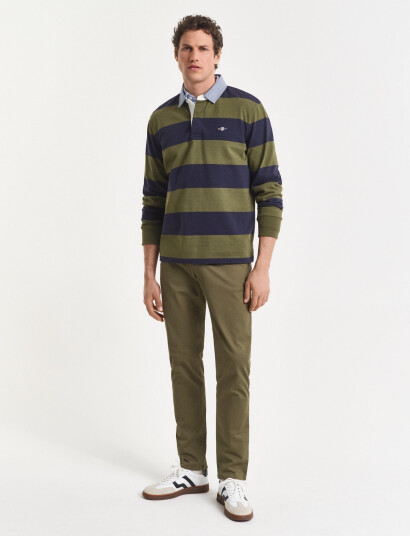GANT Slim Twill Chinos - Khaki green - 38 x 34