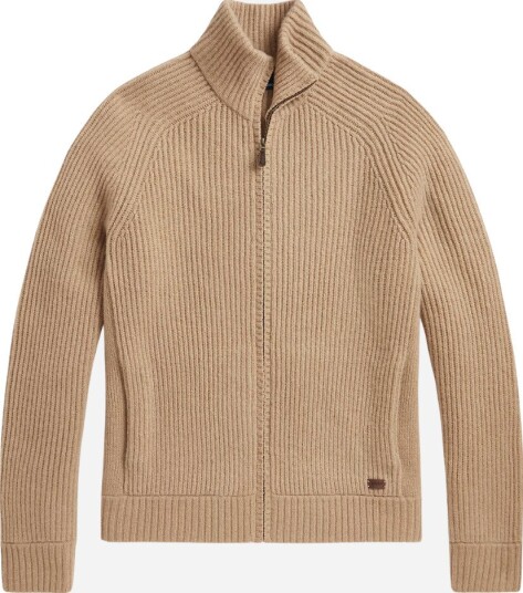 Ralph Lauren Sweater full zip L beige herre