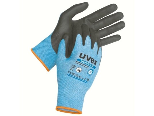 Uvex Phynomic C Xg Verkstedhansker Sort Blå Voksen Voksen Unisex Kuttbestandig Revnesikker