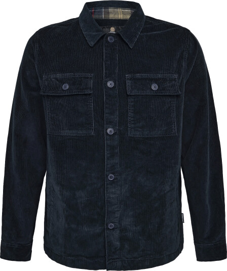 Barbour Barbour Tartan Trimmed Cord Overshirt Navy XL