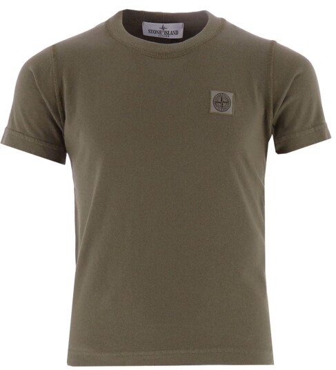 Stone Island T skjorte Militær Green m. Logo Stone Island 8 år 128 T skjorte Grønn