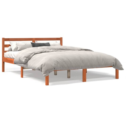 vidaXL Sengeramme brun 120x190 cm heltre furu 8721012361638
